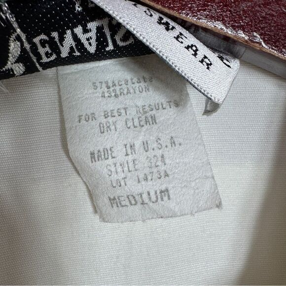 Vintage 80s Renaissance Pleated Sleeveless White Button Up Blouse White Medium - Picture 9 of 11